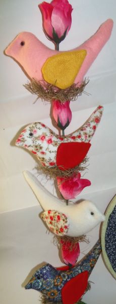 móbile de passaros c/flores