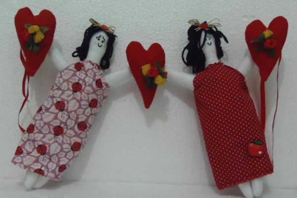 Amigas unidas feltro e tecido